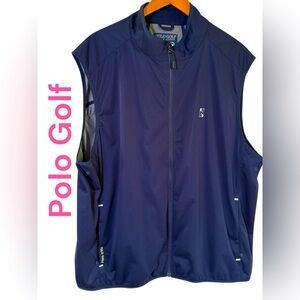Ralph Lauren Polo Golf-unisex XXL full zip dark navy vest. Wind/water resistant